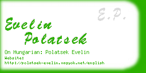 evelin polatsek business card